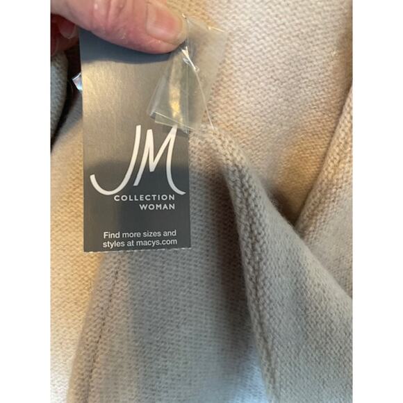 JM Collection‎ Size 1X Women's 100% Wool Sweater Beige Size NWT - Picture 4 of 7